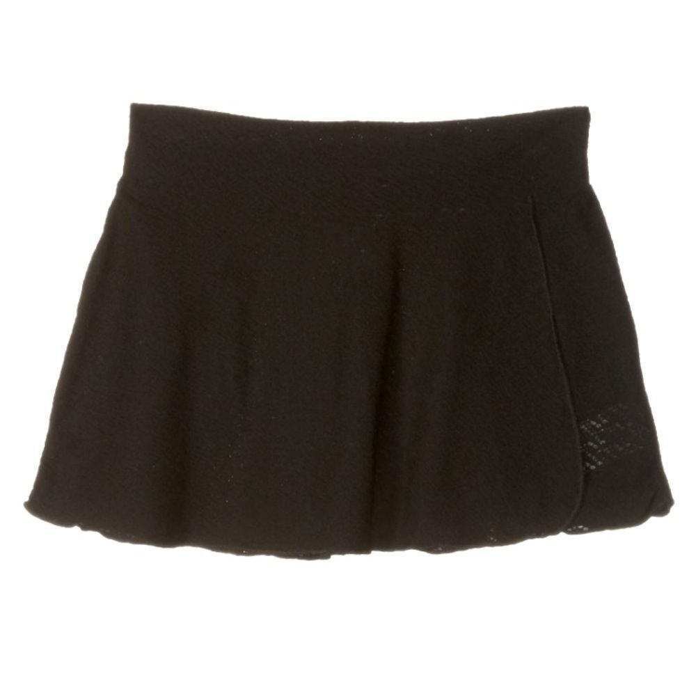 Danskin Women’s Ballet Sheer Faux-Wrap Skirt In Black